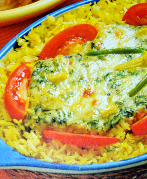 Rice Vegetable Ring Dish