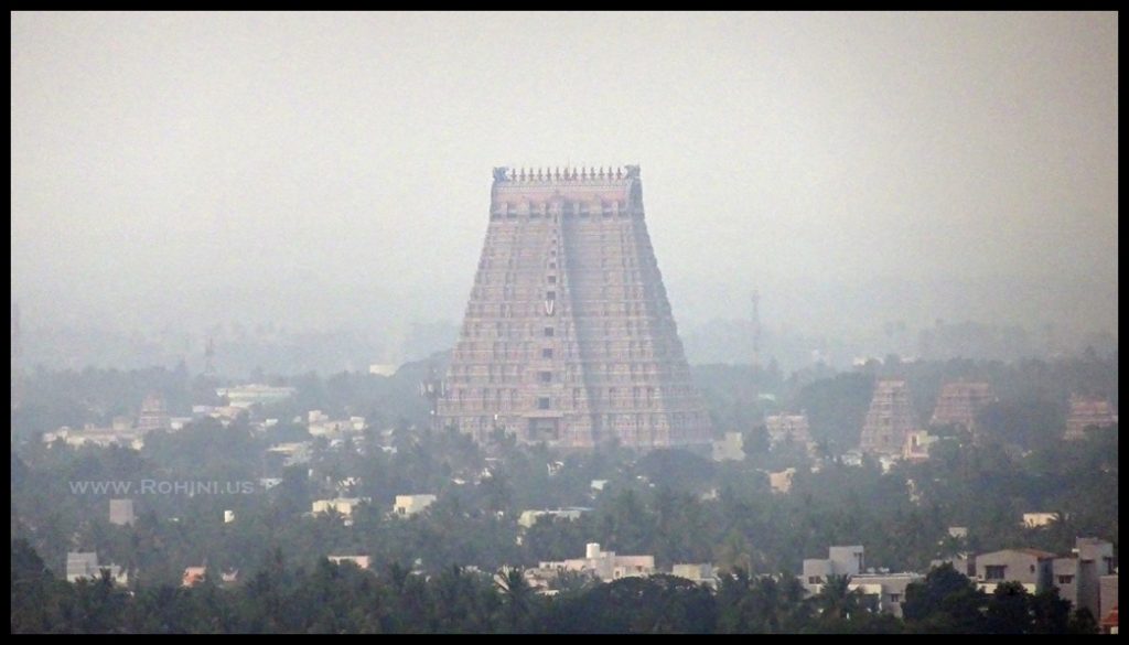 Srirangam temple view from Rock fort temple