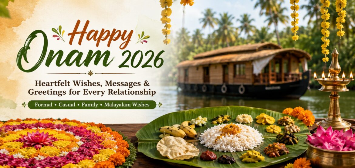 Onam 2026 Wishes: Happy Onam Messages, Greetings & Malayalam Wishes