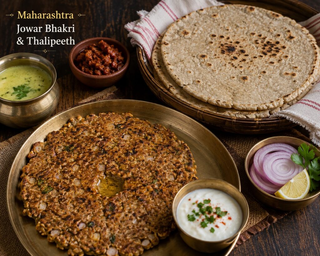 Jowar Bhakri and Thalipeeth