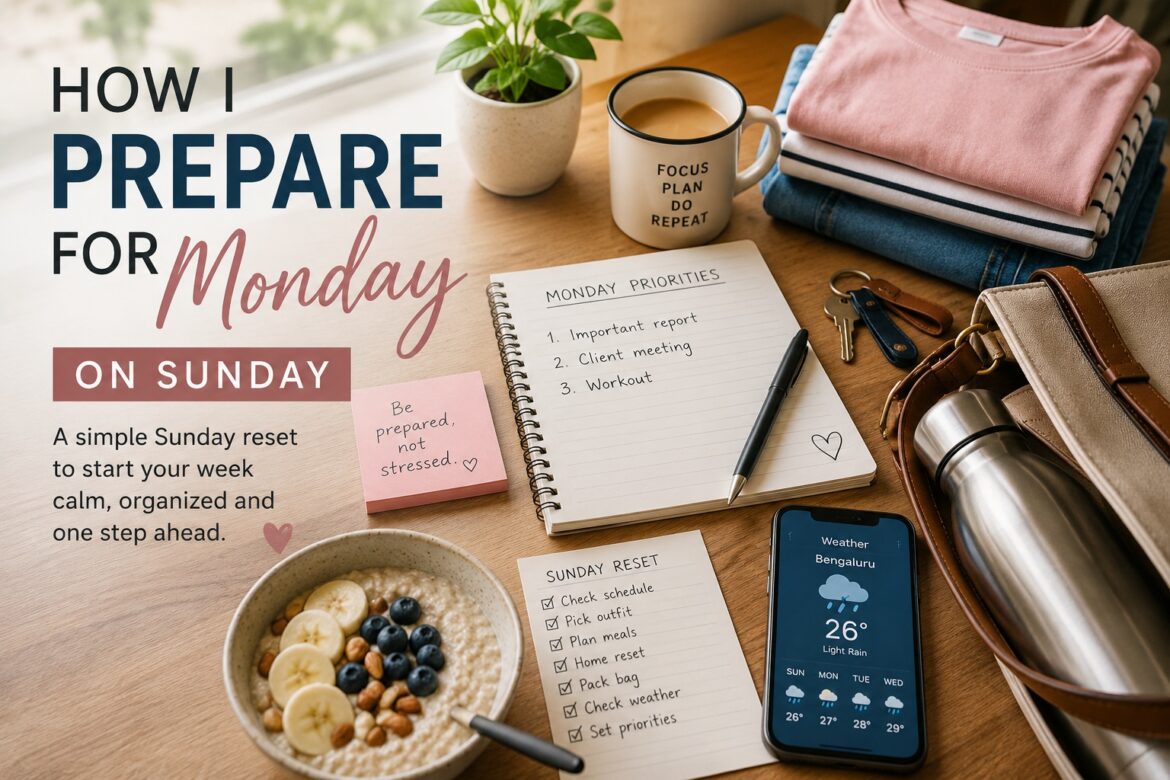 How to Prepare for Monday on Sunday: A Simple Reset for a Stress-Free Week